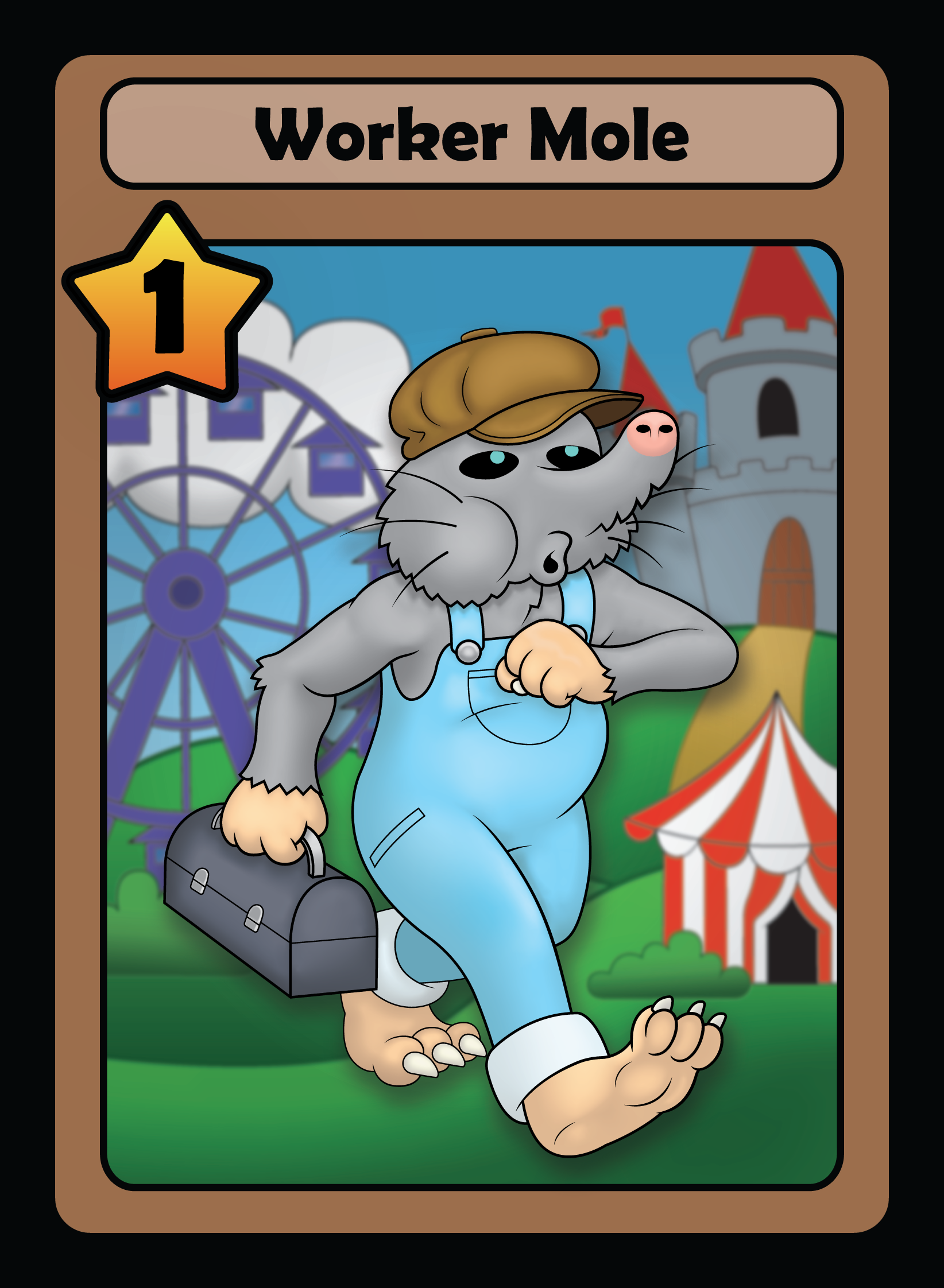 Mole Jester Card